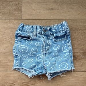 Old Navy Denim Smile Print Girls' Blue Shorts